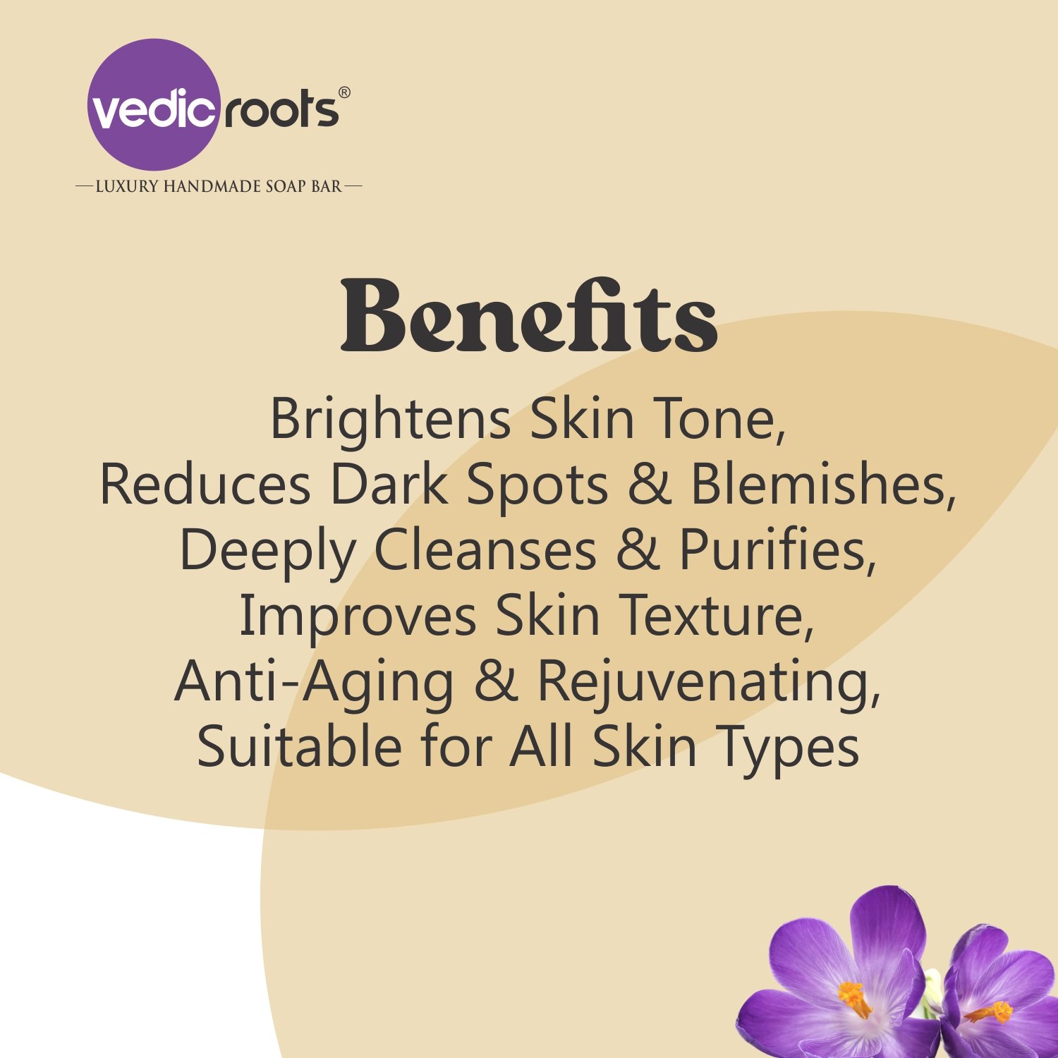 Vedic Roots Handmade Saffron Sandal Soap For Glowing, Even-Toned Skin | Brightening & Nourishing Skin Care - Image 6