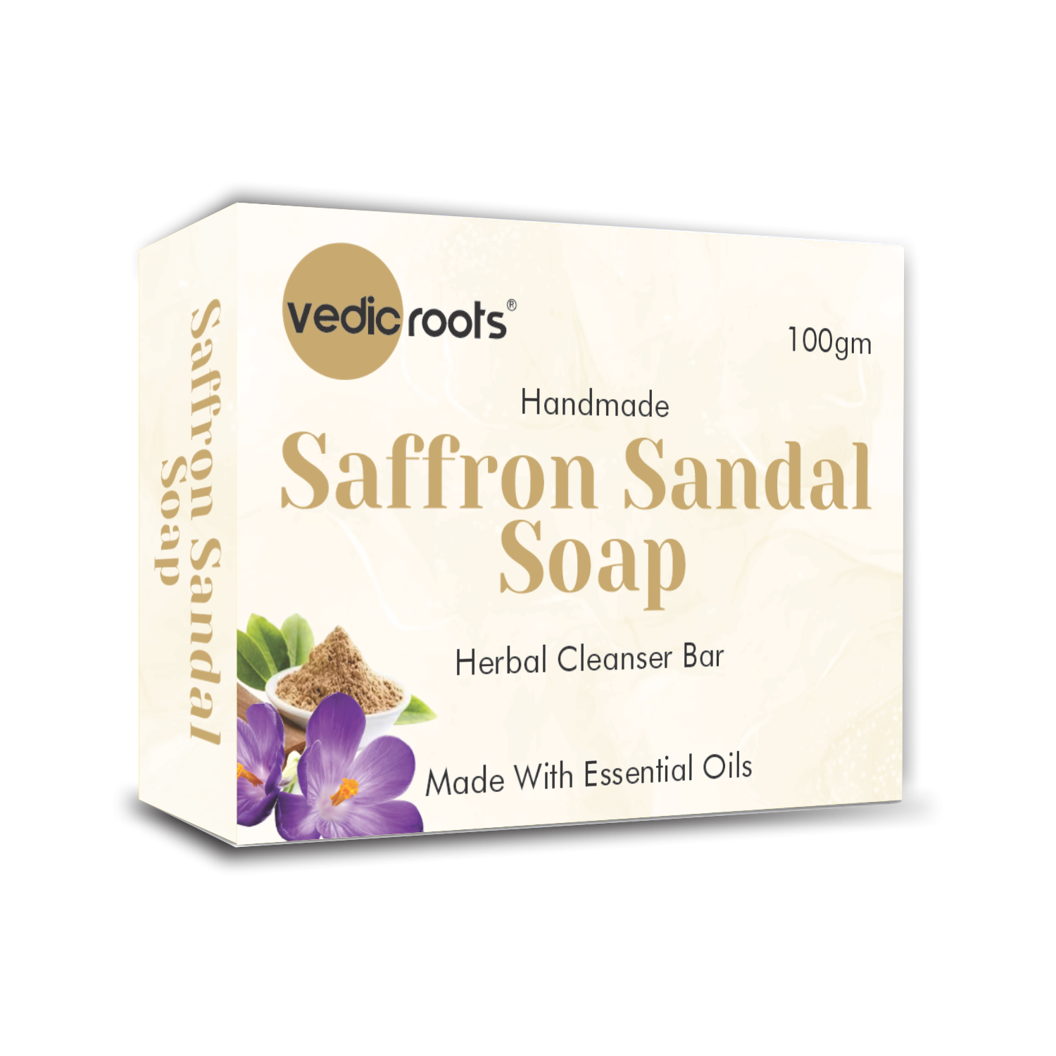 Vedic Roots Handmade Saffron Sandal Soap